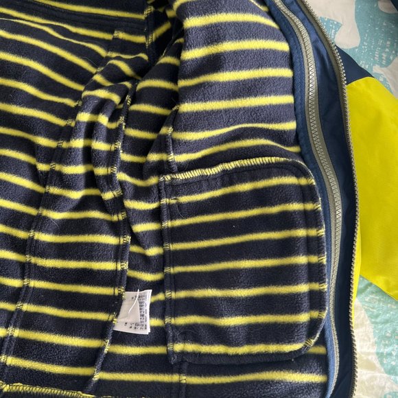 Lands End Kids Squall Grow Along Size (8) Navy and Yellow Winter Coat - Picture 7 of 8